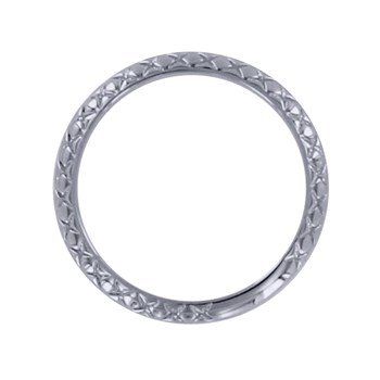 Bague Argent 925 Rhodié Alliance Ciselée