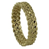 Vergulde ring Grote gevlochten ring