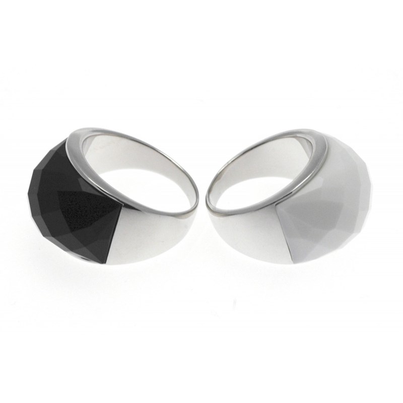 Bague Dôme Argent 925 Milky White - vue 4