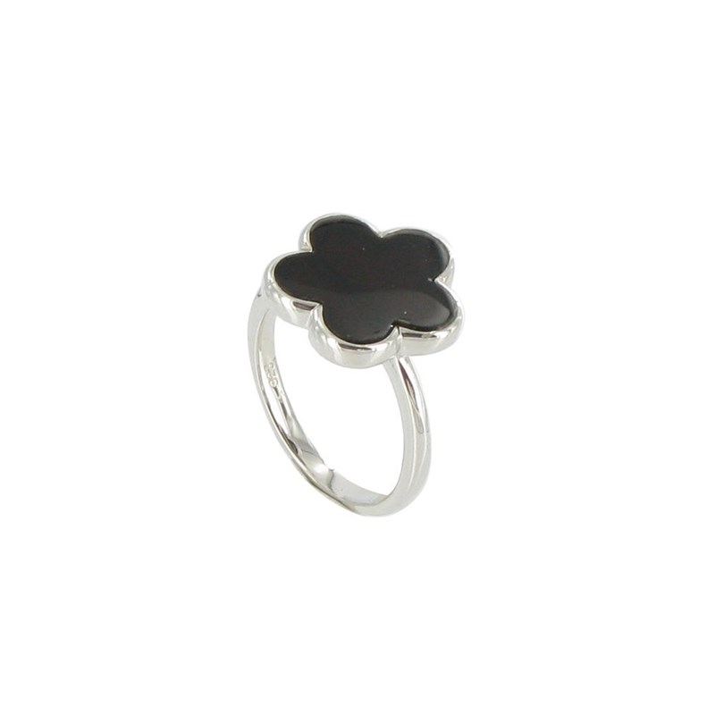 Bague Argent Chance Onyx Noir