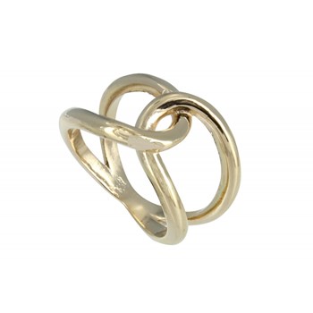 Bague Plaqué Or Deux Gouttes Entrelacées