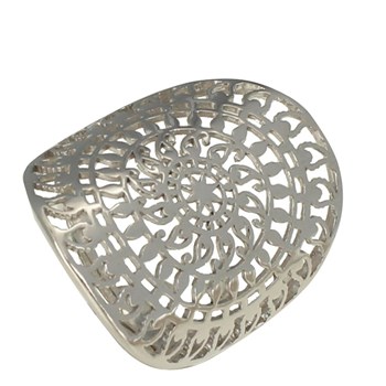 Bague Argent 925 Rhodié Astre Ronde