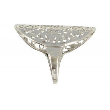 Bague Argent 925 Rhodié Astre Ronde