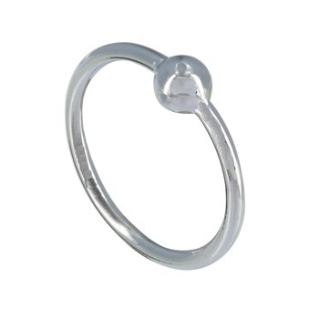 Bague Argent 925 Rhodié et Une Perle