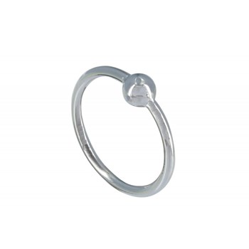 Bague Argent 925 Rhodié et Une Perle