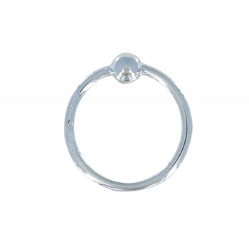Bague Argent 925 Rhodié et Une Perle