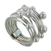 Bague Argent 925 Multiples Anneaux et Billes - vue V1