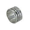 Bague Argent 925 Tube Martelé et ses Deux Anneaux Mobiles - vue V2