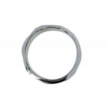 Bague Argent 925 Tube Martelé et ses Deux Anneaux Mobiles