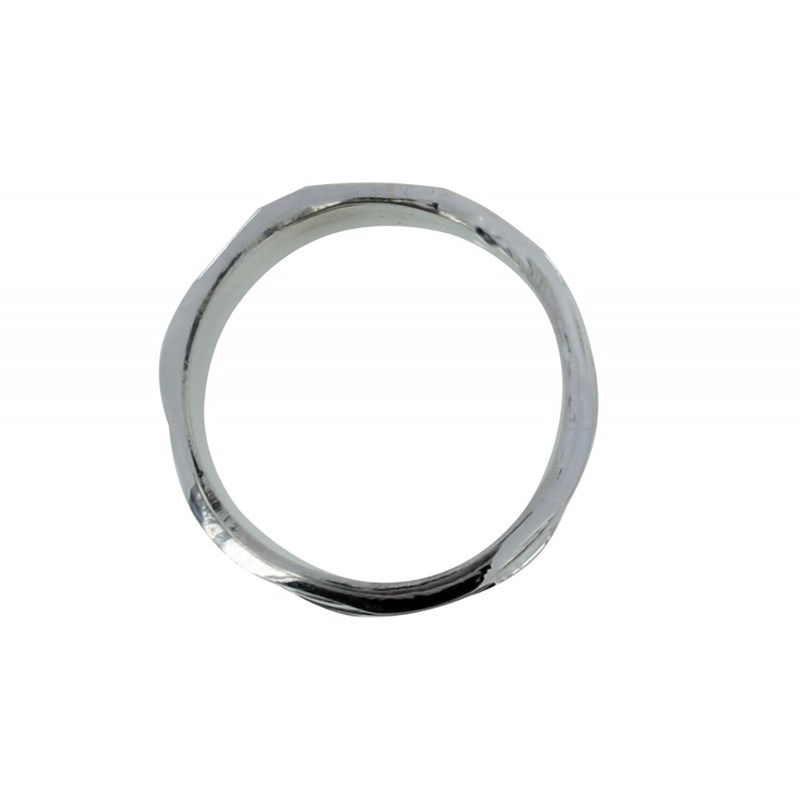 Bague Argent 925 Tube Martelé et ses Deux Anneaux Mobiles - vue 3