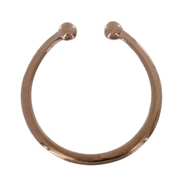 Bague Plaqué Or Rose Deux Perles