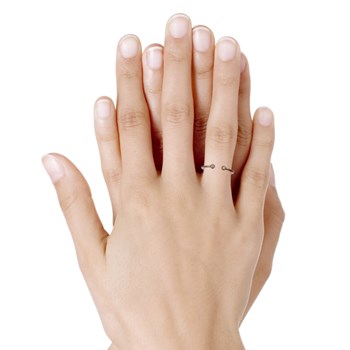 Bague Plaqué Or Rose Deux Perles