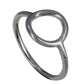 Bague Argent 925 Rhodié Rond Ajouré