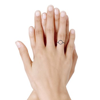 Bague Argent 925 Rhodié Rond Ajouré