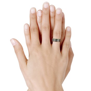 Bague Plaqué Or Rose Anneau Rond