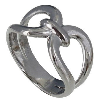 Bague Argent 925 Rhodié Grand Maillons