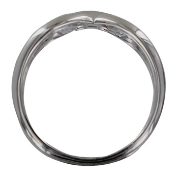 Bague Argent 925 Rhodié Grand Maillons