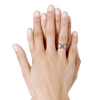 Bague Argent 925 Rhodié Grand Maillons