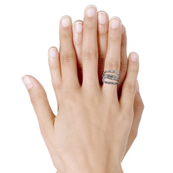 Bague Argent 925 Toi et Moi Evidée