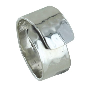 Bague Argent 925 Large Martelée
