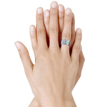 Bague Argent 925 Large Martelée