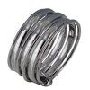 Bague Argent 925 Rhodié Semainier - vue V1