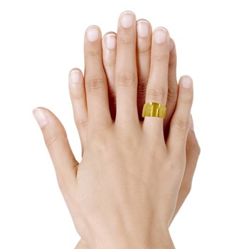 Bague Plaqué Or Anneau Large