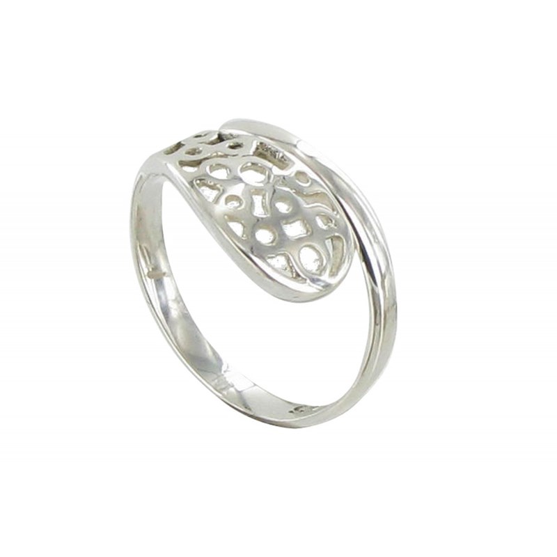 Bague Argent Goutte Arabesque - vue 2