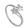 Bague Argent 925 Papillon et Etoile de Strass - vue V1