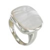 Bague Argent 925 Pavé Carré de Nacre Ivoire - vue V1