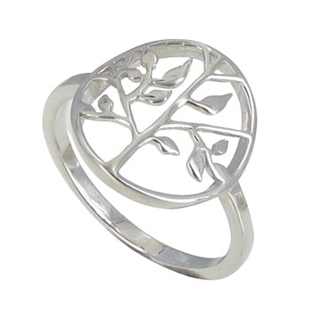 Bague Argent 925 Rhodié Arbre de Vie