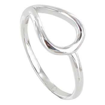 Bague Argent 925 Goutte Evidée