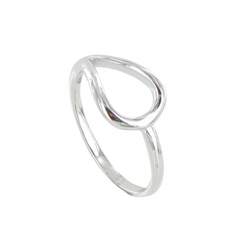 Bague Argent 925 Goutte Evidée