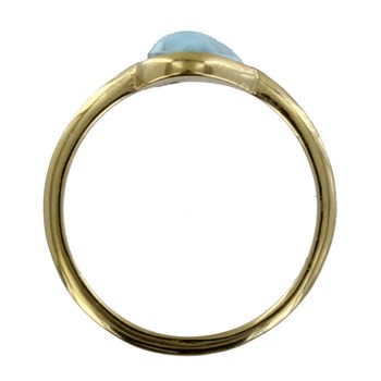 Bague Plaqué Or Goutte de Larimar