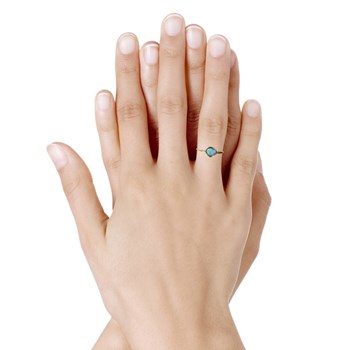 Bague Plaqué Or Goutte de Larimar