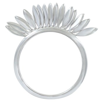 Bague Argent 925 Rhodié Petites Feuilles