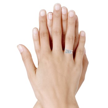 Bague Argent 925 Rhodié Petites Feuilles