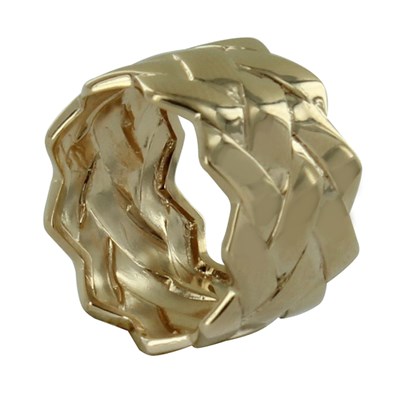 LES POULETTES BIJOUX - Bracelet Double Tour Lien Coton Bleu Et Petit