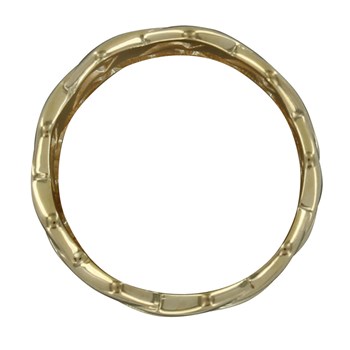 Bague Plaqué Or Tube Tréssé