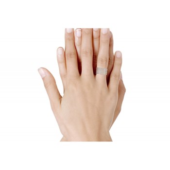 Bague Argent 925 Tube de Chaines