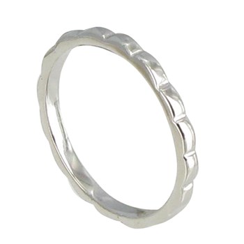 Bague Argent 925 Anneau de Vagues