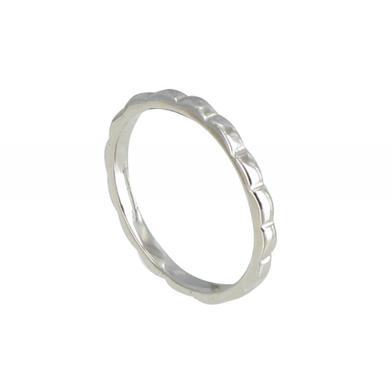 Bague Argent Anneau de Vagues - vue 2