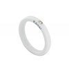 Bague Diamant Blanc Résine Blanche et Argent 925 - vue V2