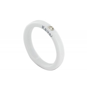 Bague Diamant Blanc Résine Blanche et Argent 925