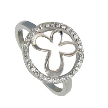 Bague Argent 925 Papillon de Lune et Strass