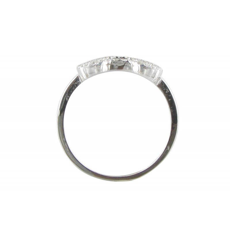 Bague Argent Papillon de Lune et Strass - vue 3