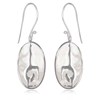 Boucles d'Oreille Yoga Pincha Mayurasana en Argent 925 et Nacre Blanche | Collection Zen ADEN - vue V1