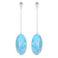 Boucles d'oreille Femme Larimar et argent rhodié 925-000