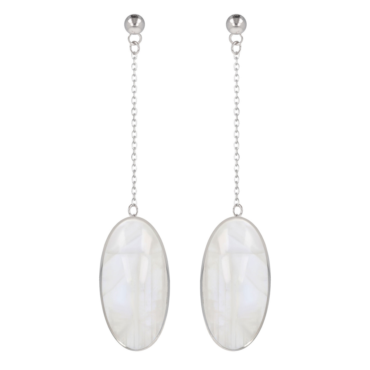 Argent Sterling 925 Boucles d/'oreille Lune /& Soleil Bleu Émail Bijoux pour fille