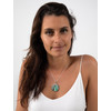 Cadeau bijoux symbole Arbre de vie Pendentif Nacre abalone Argent  rhodié rond femme - vue V2
